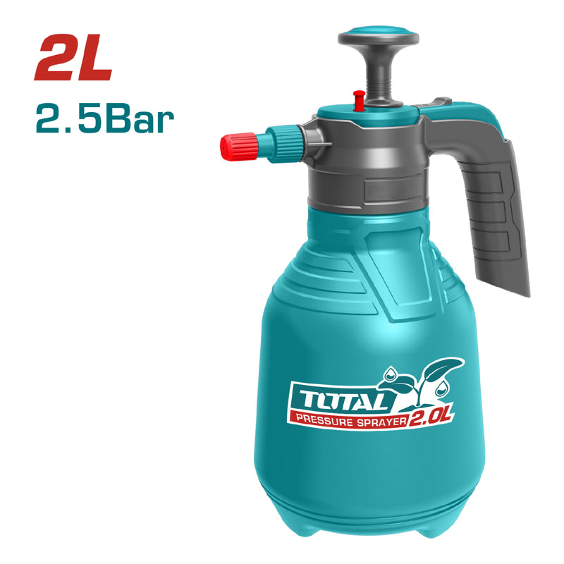 Rociador spray de presión 2 litros. 2.5BAR. Boquilla ajustable.
