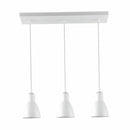 Lámpara Colgante Blanca 3XE27, 550x110x1400mm Acogedora y Elegante.