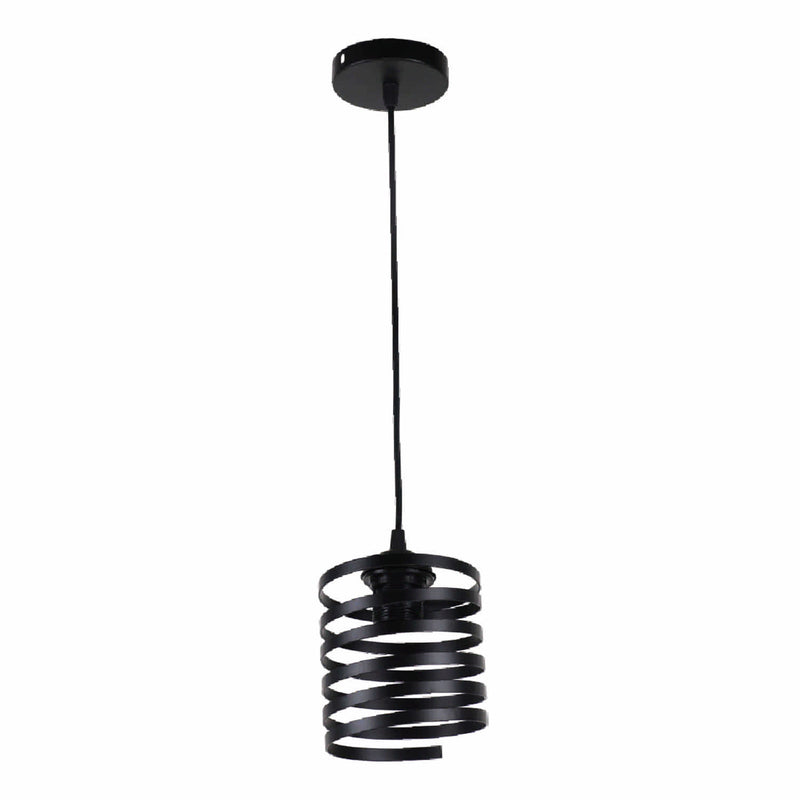 Lámpara Colgante Negra 1XE27 Estilo Moderno, Metal de Calidad 130x1180mm.