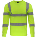 Camisa sueter manga larga amarillo fosforescente talla XL drifit de seguridad con rayas reflectivas