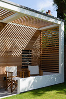 PErgola WPC Tubo Cuadrado Acabado Madera Cedro Exteriores  2" 50x50x2900mm
