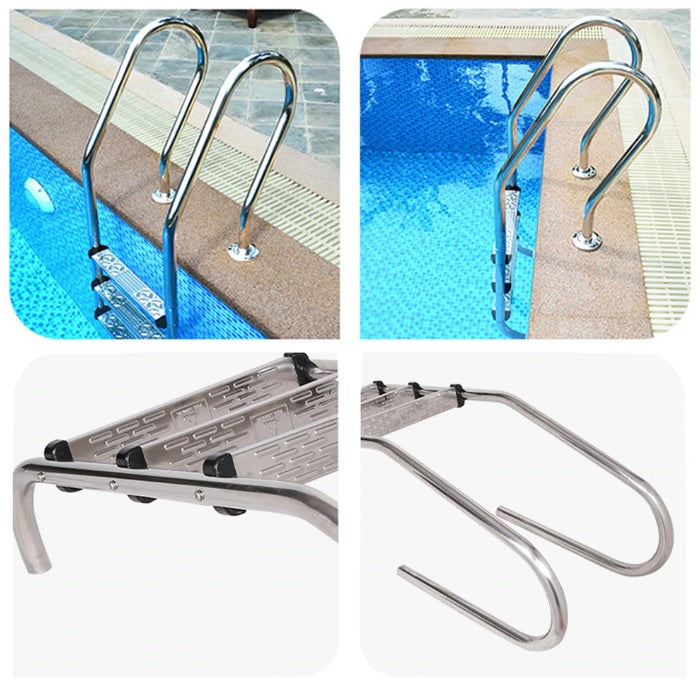(1Pza) Peldaño de escalera de Piscina de acero inoxidable, antideslizante.