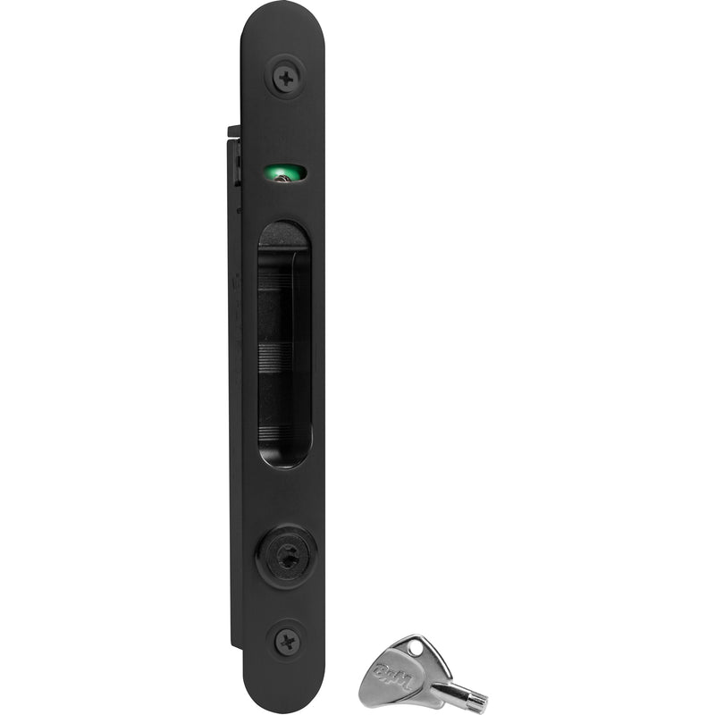 Cierre perimetral manual tornillo visto. Cilindro con llave Estrella. Color Negro