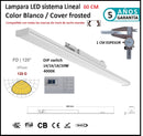 Lamparas Lineales comerciales 60 cm 4000K Blanca frosted 3200lm 20W DIP ajustable 14/16/18/20W CRI90 3 Cables AC100-227V