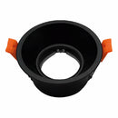 Aro empotrable soporte Ojo de Buey 1xGU10 Aluminio Negro para Interior y Exterior. Direccionable. Redondo. Incrustable