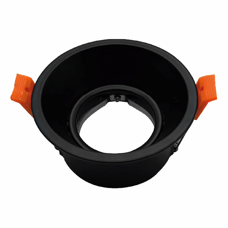 Aro empotrable soporte Ojo de Buey 1xGU10 Aluminio Negro para Interior y Exterior. Direccionable. Redondo. Incrustable