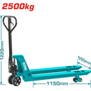 Transpaleta manual 2500kg. Medidas de uñas. 550x 1150 mm. Altura min/max de uña 85-200 mm (1 año)