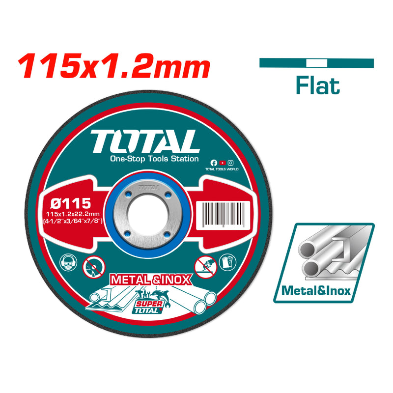 Disco de corte para metal plano 115 mm ( 4 1/2" )X 1.2mm (3/64")X 22.2mm (7/8")