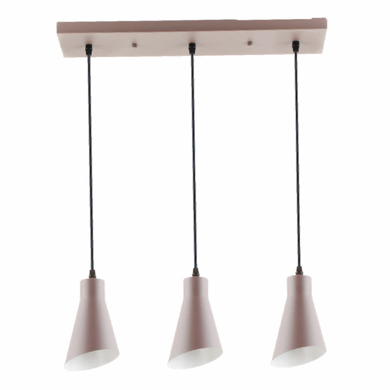 Lámpara Colgante Café 3XE27, 550x105x1230mm. Acogedora y Elegante.
