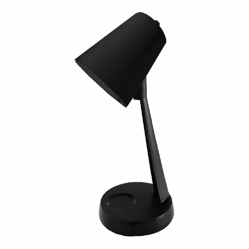 Lámpara de Mesa Negra 1XE27 140x112x365mm  ideal para trabajo o lectura.