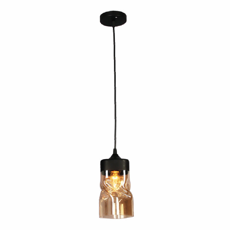 Lámpara Colgante Negra 1XE27 Diseño Moderno Minimalista 120x120x240mm