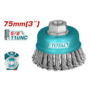 Disco de alambre Enroscado 3" con rosca 5/8" 11 UNC. Diametro alambre 0.3 mm. (N1-P2-L13-02-02)