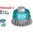 Disco de alambre Enroscado 3" con rosca 5/8" 11 UNC. Diametro alambre 0.3 mm. (N1-P2-L13-02-02)