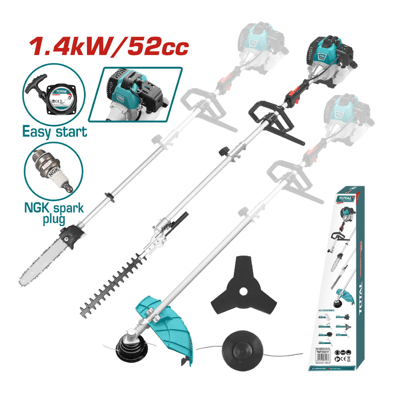Desmalezadora Multi-Herramienta para podar Motor 2 tiempos gasolina 52 cc wira