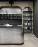 Lámina de Acero Inoxidable WPC Bambú Silver Plata Decorativo recortable 1.22m x 2.80m x 8mm (Do it yourself)