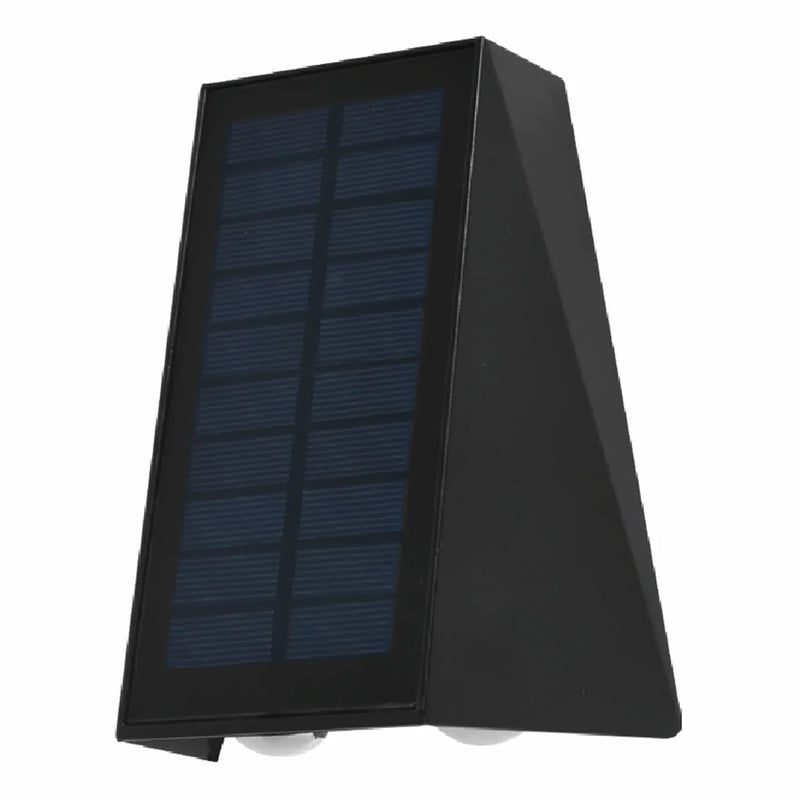 Lámpara de pared solar LED 6W 500lm, 3000K ,4000K, 6500K, 160x120x85mm. Batería 3.7V/1500mAh. Luz solar para exteriores.