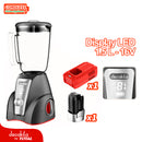 Licuadora Inalámbrica Gris 1.5L 300W 16V 2 Velocidades. Jarra de Plástico. Incluye Batería y cargador.