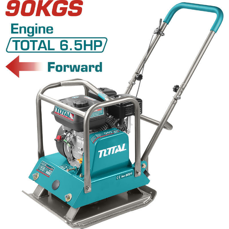 Compactadora Tipo Rana de Gasolina. Potencia del Motor: 4.8Kw (6.5HP). Peso: 90Kgs. Frecuencia: 4200