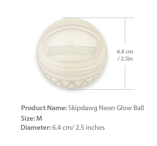 Pelota luminiscente neón de carga solar para mascota