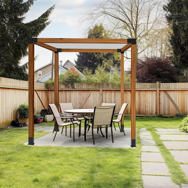 Conector Pergolas WPC exteriores Tubos Cuadrados 4"x4"x4"- 100x100x100 mm Union soporte 3 Vias para herrajes