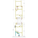 Acople Zocalo Puerta Marco Abierto.. Espesor 1.4 mm. Largo 5.85 mts. Acabado Anodizado Bronze 15 Mic