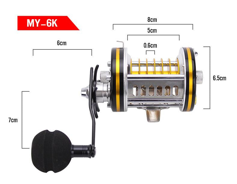 Carrete pesca Trolling PRO 6 lineas 4.2:1
