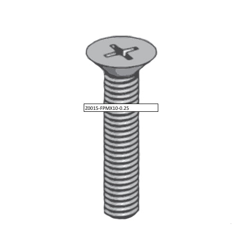 (caja 100) 10-24 x 1/2 Tornillo Cabeza plana Phillips inoxidable m/s 18-8.