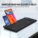 Teclado y mouse inalámbricos compatible con Windows, MacBook y Laptop color Negro.