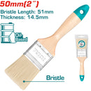 Brocha de 2" Mango de madera.