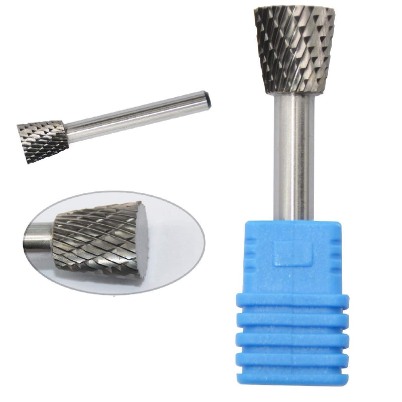 Fresa lima rotativa de carburo de tungsteno Cilindrica en angulo vastago 6mm. Para motortool