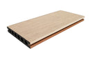 Deck WPC piso exteriores dual color Marron Teca y Marron claro por el otro lado 23 x140x2900mm