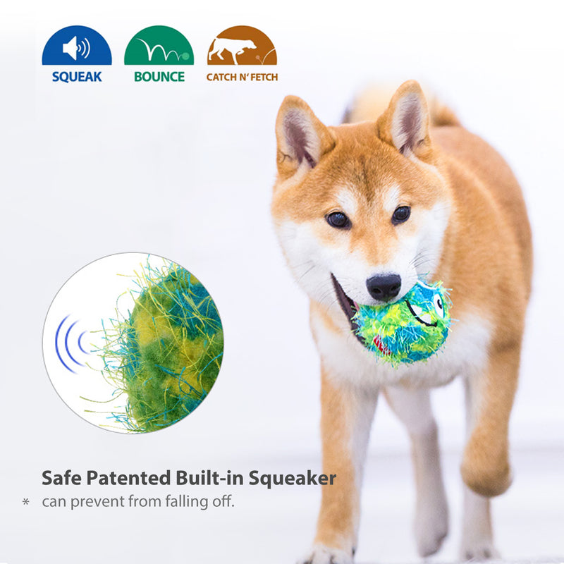 Pelota crazy ball tela verde para mascota