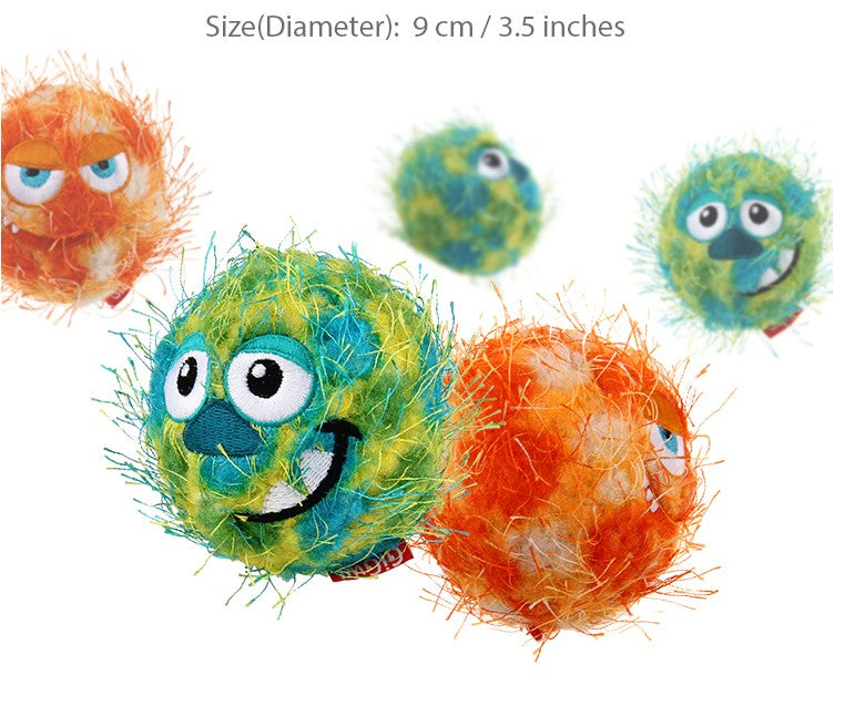 Pelota crazy ball tela verde para mascota