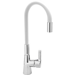 Llave grifo de Fregador Flexible Color Blanco