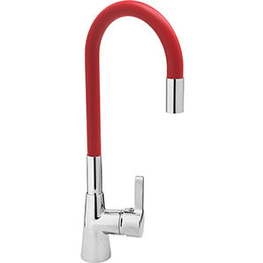 Llave grifo de Fregador Flexible En Color Rojo