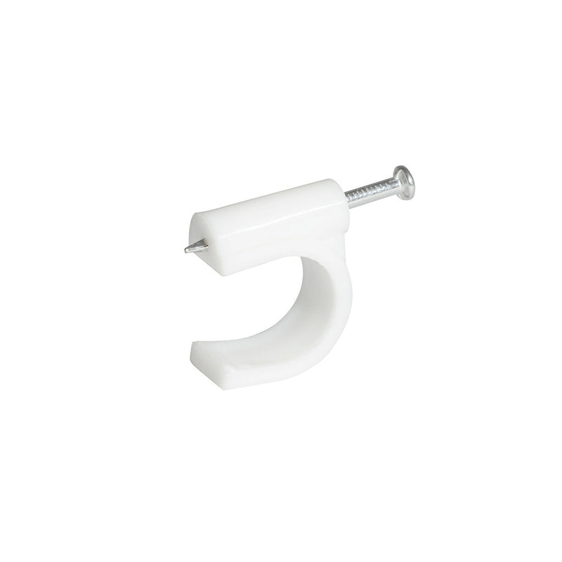 Grapas para cable coaxial, blanco (20 piezas) Surtek
