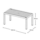 Mesa plástica familiar Barú, color mocca