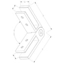 Clip para Vidrio, Ajustable, AISI304, SATIN