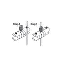 Soporte cable-repisas doble.