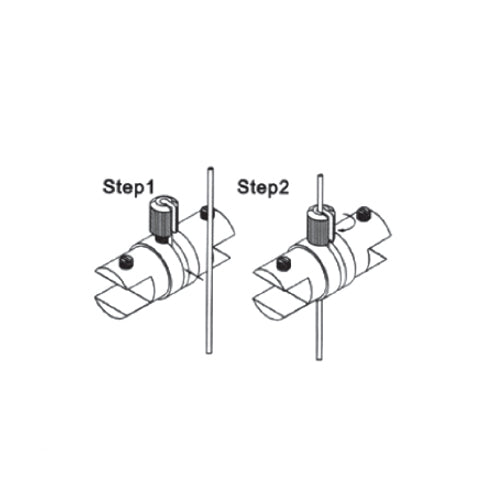 Soporte cable-repisas doble.