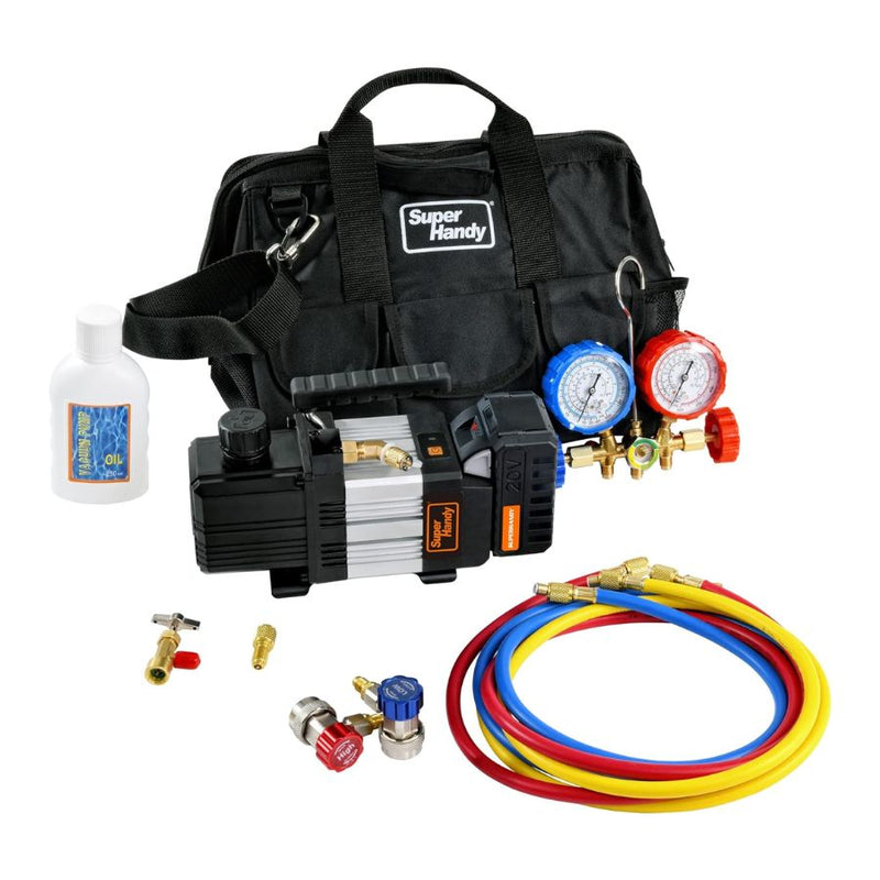 Bomba de vacío inalámbrica 20V 3CFM para aire acondicionado 3CFM 10Pa R12, R22, R32, R134A Y 1234YF a bateria