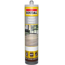 Sellador acrílico para madera, color gris oscuro. Soudal, 290 ml