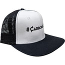 Gorra Carbone de malla, visera plana. Color negro y blanco