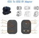 Adaptador de enchufe carga rápida DC CCS1 americano a puerto carro DC CCS2 Europeo