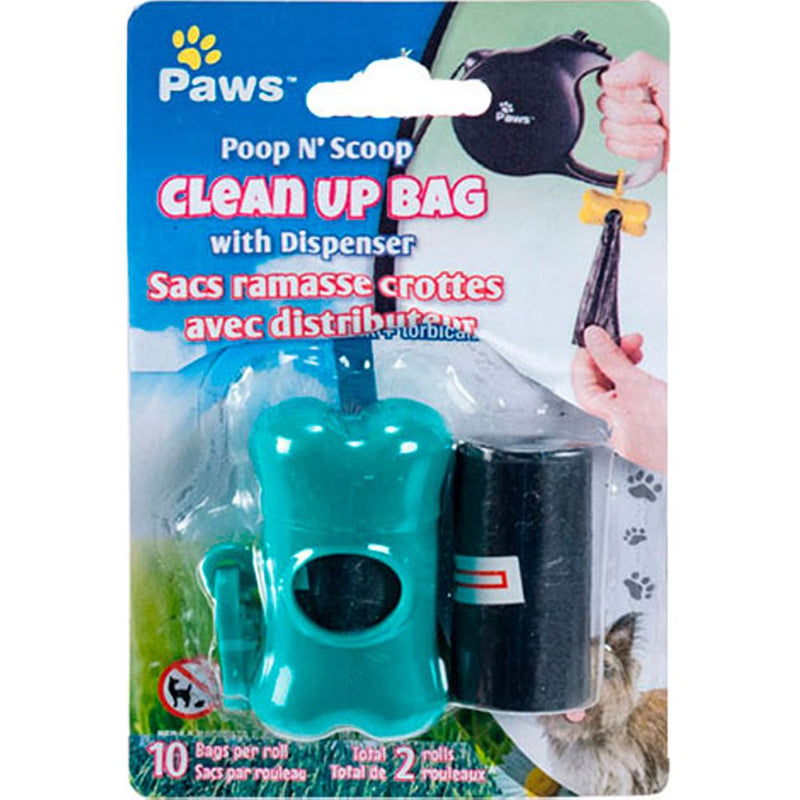 Bolsa de caca con dispensador 10 bg/rollo, 2 rollos (1pza) (Viene en colores variados al azar)