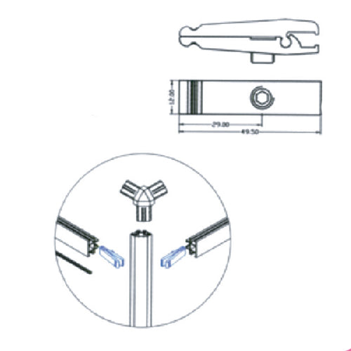 Clamp para perfiles C-A3310.