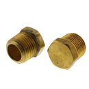 Tapa hexagonal de 1/4" de bronce latón para tuberías