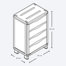 Armario plástico cajonero Barú, color gris
