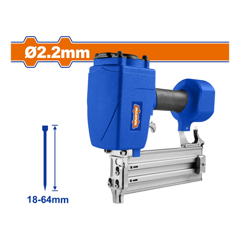 Pistola de clavos neumática para concreto 18-64mm Carga 70 piezas. Sin enchufe rápido.