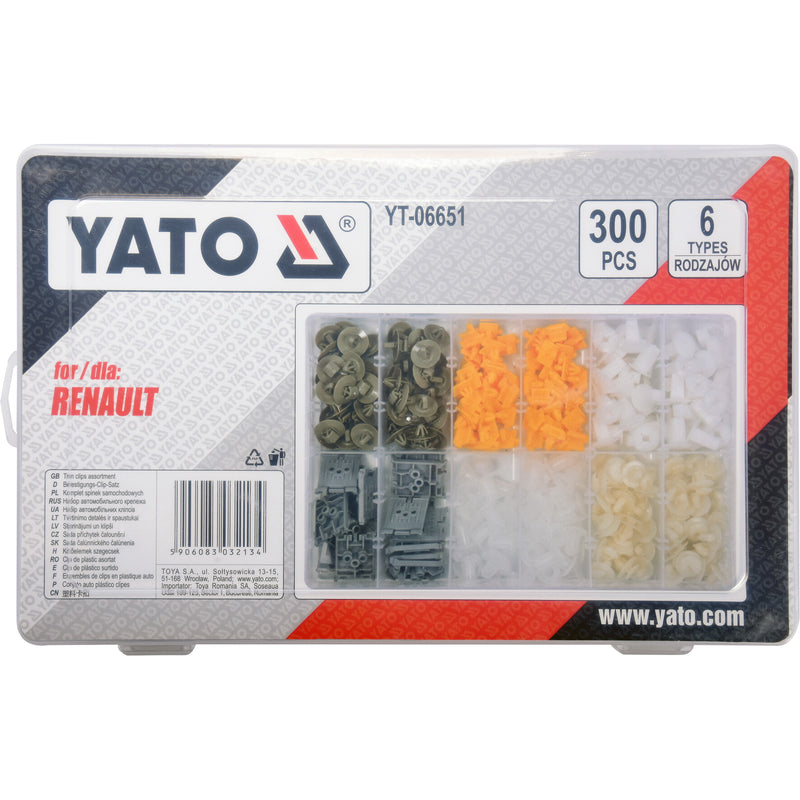 Clips de retención a presión automóvil remaches plástico sujetadores RENAULT 300PCS